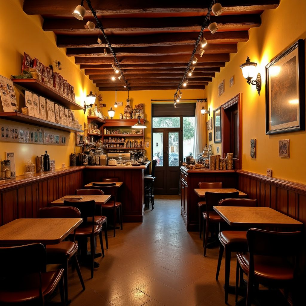 Interior acogedor de nuestra cafetería.
