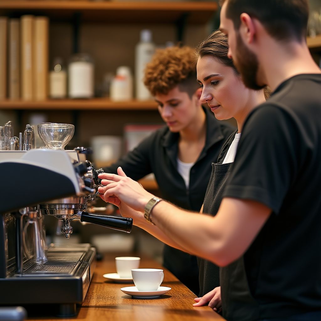 Taller práctico de formación de baristas.